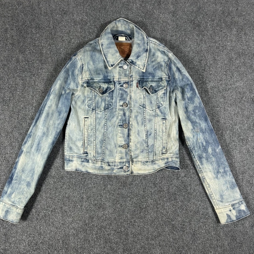 Levi's Jean Denim Trucker Jacket Women's Size Medium Acid Wash #2948
